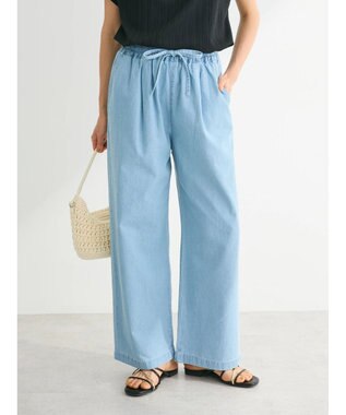 Green Parks イージーワイドパンツ Light Indigo