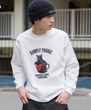 WEGO グラフィックBIG　T（長袖） ホワイト