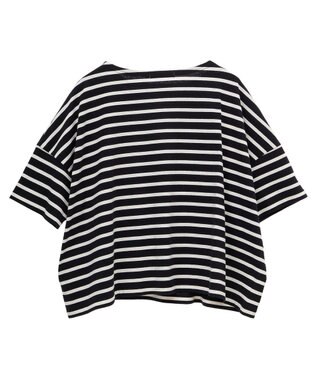 AMERICAN HOLIC バスクボーダー半袖プルオーバー Black