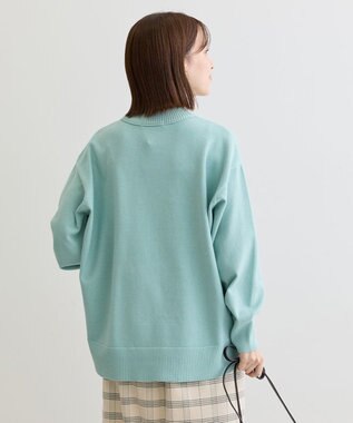 Green Parks もちやわモックネックニットプルオーバー Mint