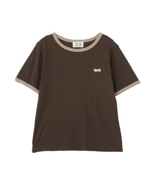 AMERICAN HOLIC 【PENNEY'S】配色リンガーTシャツ Brown