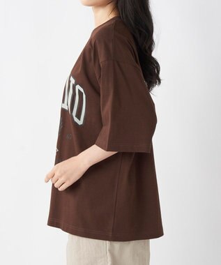 OP／FILA 【Kappa】ルーズフィット テニスグラフィックTシャツ ブラウン