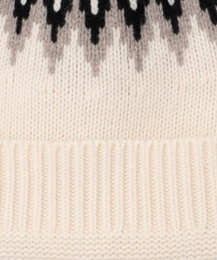 23区 L 【SLOW/一部店舗限定】ノルディック プルオーバー ニット オフホワイトベース