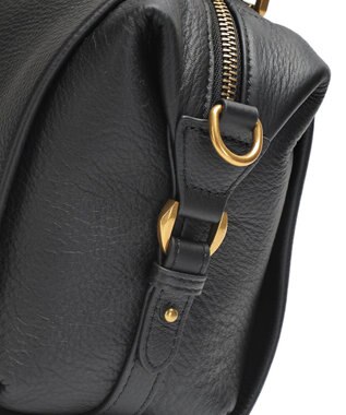 style code [Lyrss]牛革　ボストンバッグ ブラック