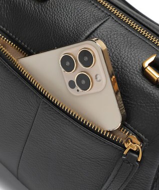 style code [Lyrss]牛革　ボストンバッグ ブラック