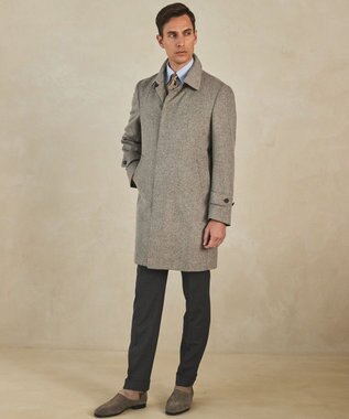 GOTAIRIKU ライトウェイトアンゴラ ステンカラーコート ベージュ系