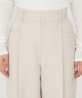 uncrave 【防シワ・洗濯機洗い可】ドライタッチツイル カーブ パンツ（uncrave STANDARD） ライトベージュ