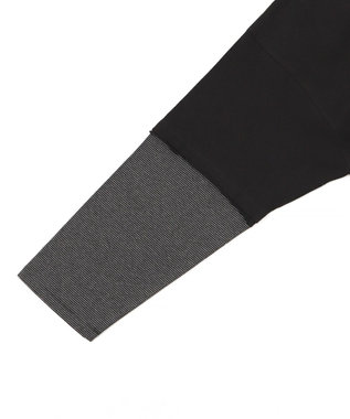 WEGO フェイクレイヤードグラフィックT（LS） グレーボーダー