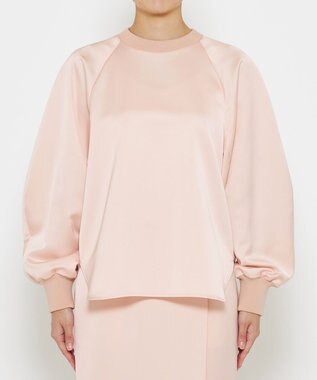 uncrave 【洗濯機洗い可】サテン ブラウス（uncrave WHITE） ベビーピンク