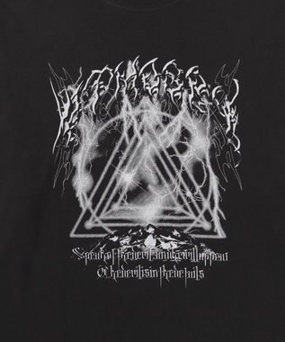 WEGO フェイクレイヤードグラフィックT（LS） グレーボーダー