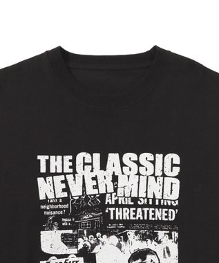 WEGO フェイクレイヤードグラフィックT（LS） グレーボーダー