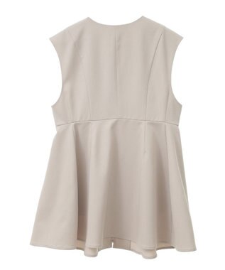 earth music&ecology ペプラムジップジレ Beige