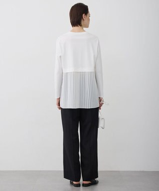 ICB L シフォンプリーツコンビ カットソー オフホワイト