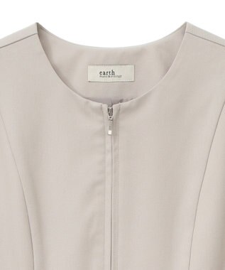 earth music&ecology ペプラムジップジレ Beige