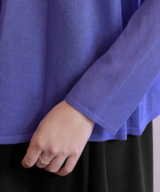 Tiaclasse L 【洗える】ドレープカーディガン パープル