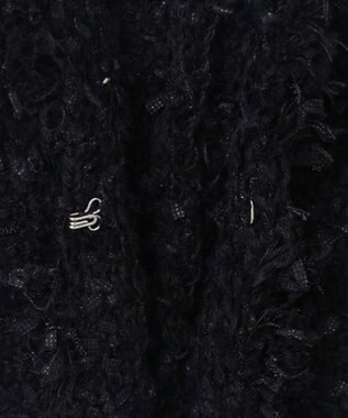 ICB 【洗える】 スラリットテープ カーディガンジャケット ブラック系