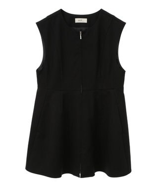 earth music&ecology ペプラムジップジレ Black