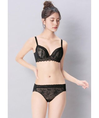 Wing ブラジャー 背中の段差を軽減 脇高設計 パーソナライズ設計 【脇も背中もきれいブラ】 Gカップまで対応 大きいサイズ KB2723 ウイング／ワコール ブラック