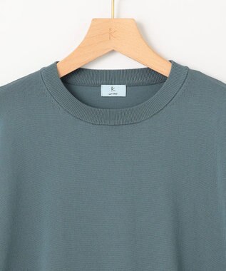 組曲 ストレッチクリアドッキング ニットプルオーバー チャコールブルー系