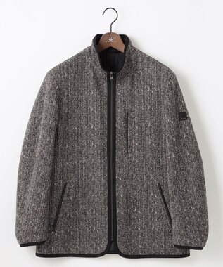 JOSEPH ABBOUD 【リバーシブル】ツィーディーフリースリバーシブル ブルゾン ブラック系