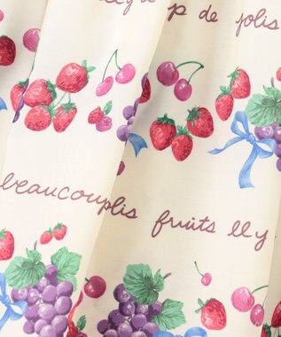 ANY KIDS 総柄フルーツ スカート エクリュ