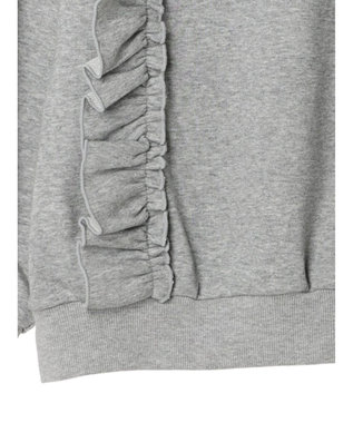 earth music&ecology フリルスウェットプルオーバー Light Gray