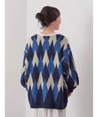 CRAFT STANDARD BOUTIQUE 【男女兼用】アーガイル柄カーディガン Blue