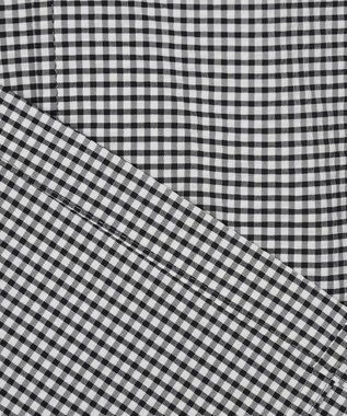 J.PRESS LADIES S 【洗える】Lightストレッチギンガム ダブル トレンチコート ブラック×ライトグレーギンガム系