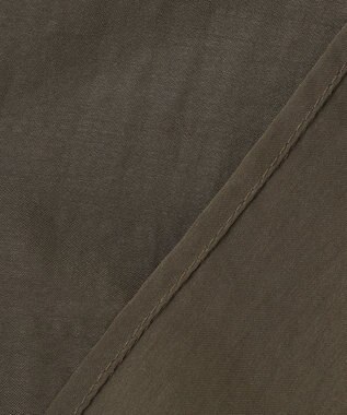 SHARE PARK LADIES 【洗える】ドルマンスリーブサテンシャツ カーキ系