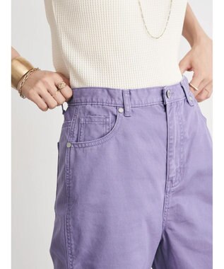 earth music&ecology カラーフレアパンツ Purple