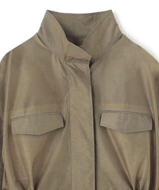uncrave シアーオーガンジー ミリタリーブルゾン カーキベージュ