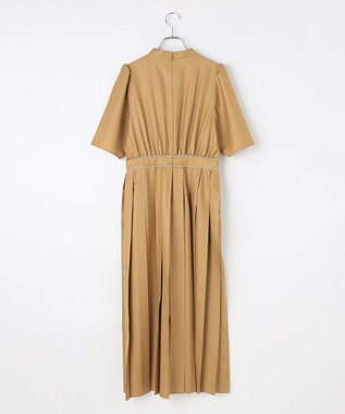 #Newans 〈花乃まりあさんコラボ〉ワイドプリーツワンピース ブラウン