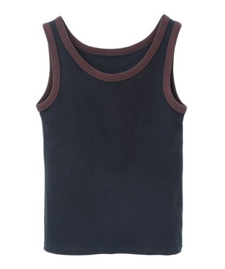 AMERICAN HOLIC バイカラーテレコタンクトップ Navy