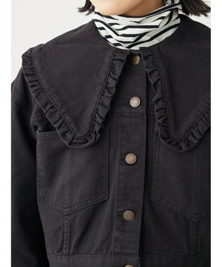 Green Parks ・Ｄｏｕｂｌｅ　Ｆｌａｇｓ　フリルカラージャケット Black