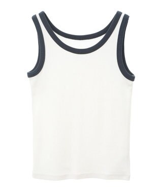 AMERICAN HOLIC バイカラーテレコタンクトップ Ivory