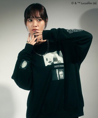 Green Parks ＳＴＡＲ　ＷＡＲＳ／ランダムプリントプルオーバー Black