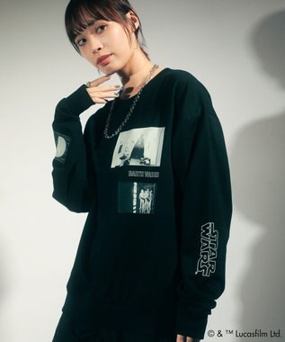 Green Parks ＳＴＡＲ　ＷＡＲＳ／ランダムプリントプルオーバー Black