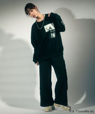 Green Parks ＳＴＡＲ　ＷＡＲＳ／ランダムプリントプルオーバー Black