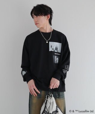 Green Parks ＳＴＡＲ　ＷＡＲＳ／ランダムプリントプルオーバー Black