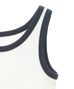 AMERICAN HOLIC バイカラーテレコタンクトップ Ivory