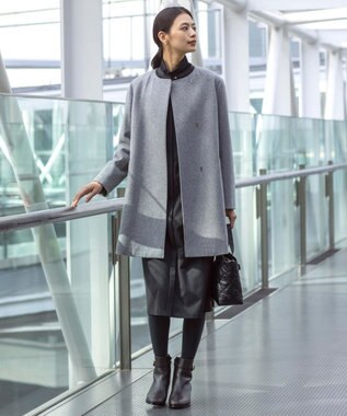 J.PRESS LADIES ウールジャージー  タートルネック カットソー ブラック系