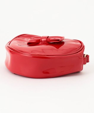 ANY KIDS エナメルハート型 ショルダーバッグ レッド