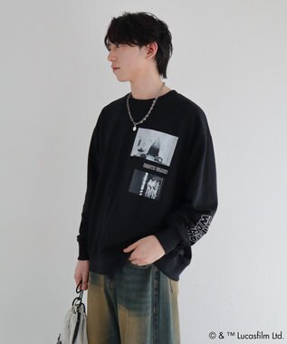 Green Parks ＳＴＡＲ　ＷＡＲＳ／ランダムプリントプルオーバー Black