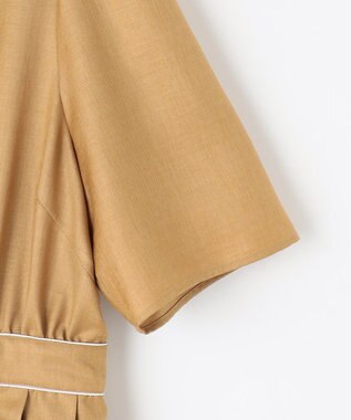 #Newans 〈花乃まりあさんコラボ〉ワイドプリーツワンピース ブラウン