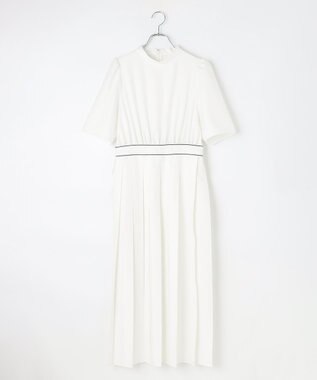 #Newans 〈花乃まりあさんコラボ〉ワイドプリーツワンピース ホワイト