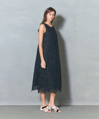 GRACE CONTINENTAL メッシュフラワーレースワンピース ブラック
