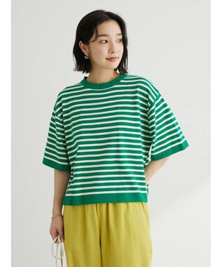Green Parks 洗えるニットＴシャツ Off White
