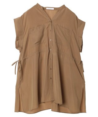 Green Parks ウエストドロストフレンチスリーブチュニック Light Brown