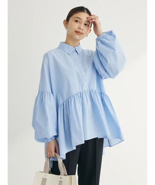 Green Parks ・ＥＬＥＮＣＡＲＥ　ＤＵＥ　ギャザーキリカエチュニック Sax