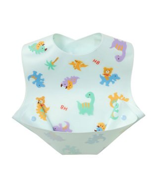 MIKI HOUSE HOT BISCUITS 総柄 お食事スタイ グリーン